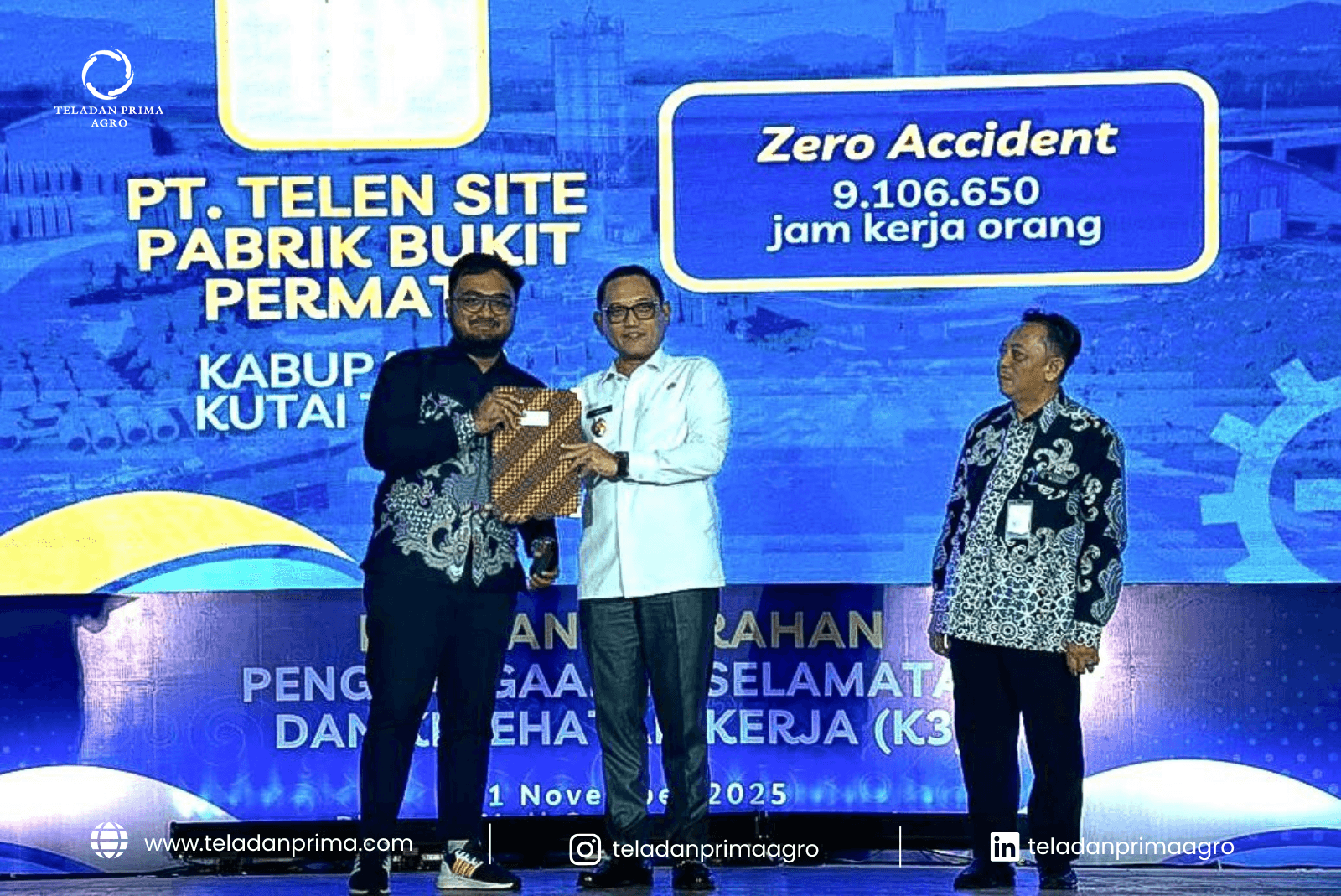 All Pam Oil Mills of TPA Subsidiaries Receive the 2025 Zero Accident Award
